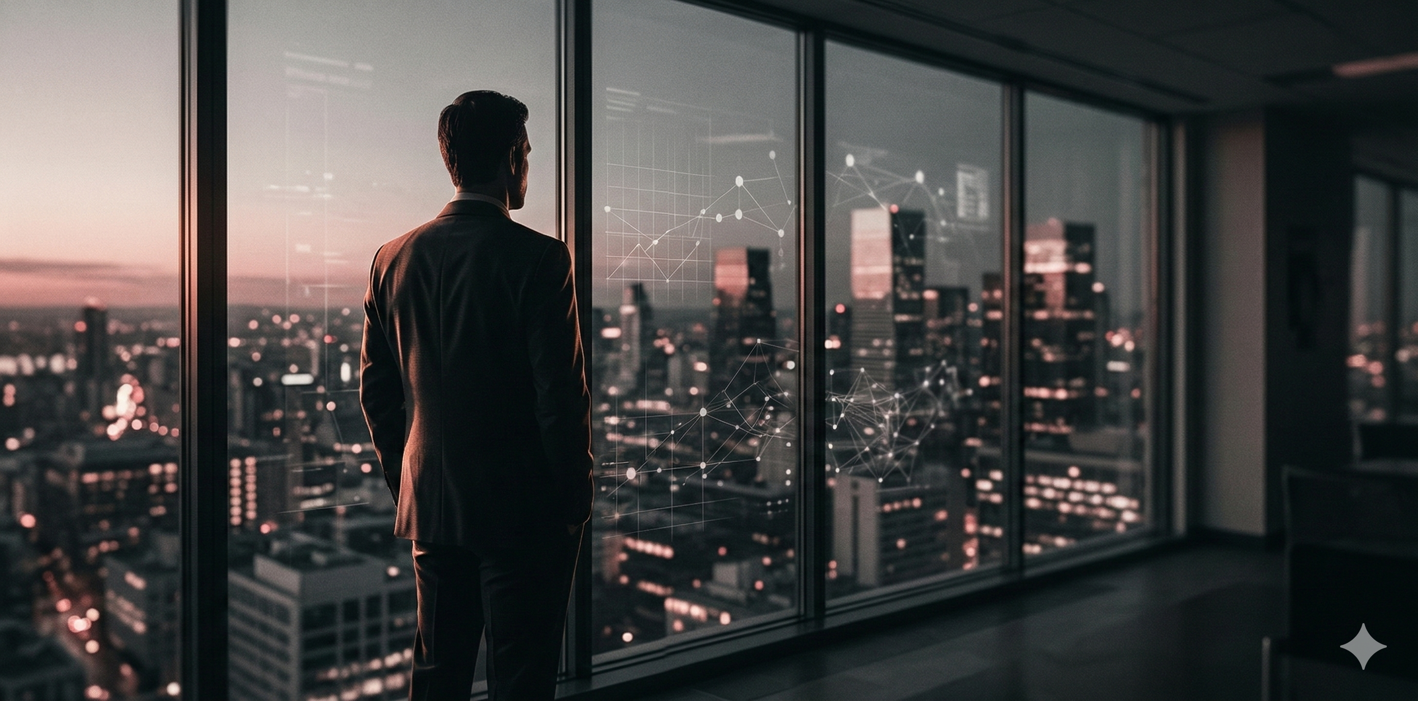 Abstract network visualization representing AI governance connections